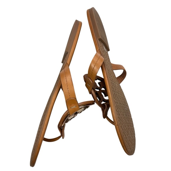 Tory Burch Miller Metal Logo Leather Sandals, 9M - Picture 8 of 14